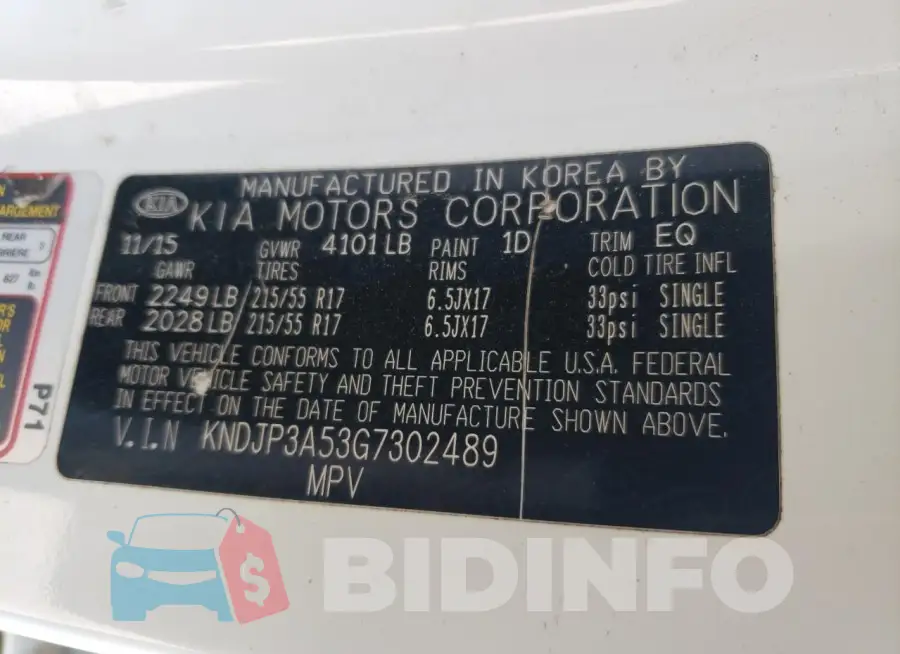 KNDJP3A53G7302489 Photo# 13