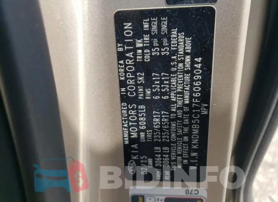 KNDMB5C17F6069044 Photo# 13