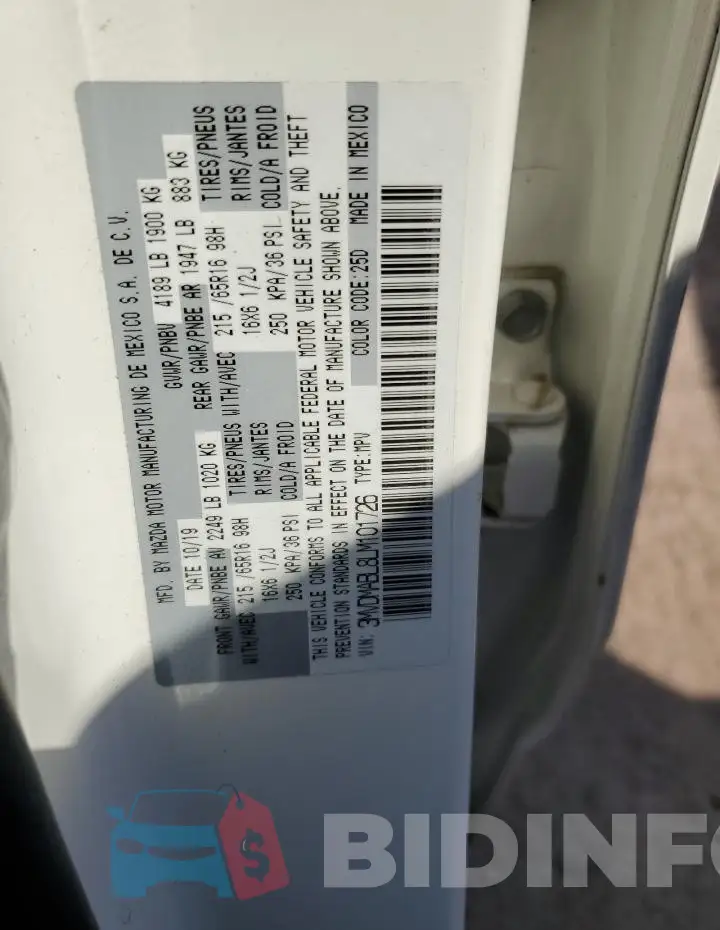 3MVDMABL8LM101726 Photo# 12