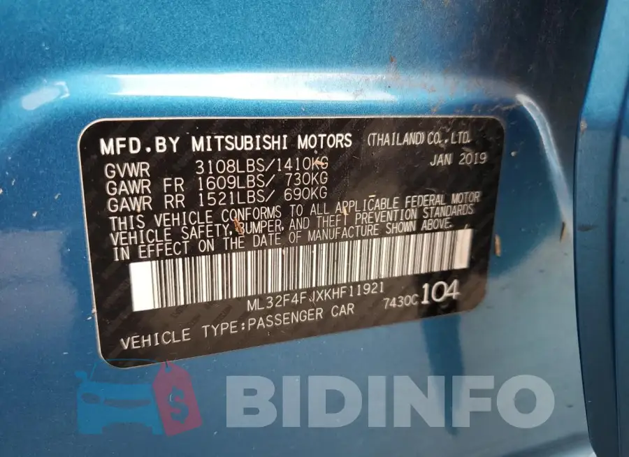 ML32F4FJXKHF11921 Photo# 12