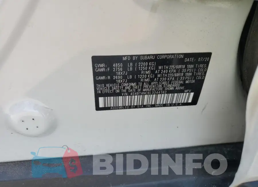4S4BTANC6L3244162 Photo# 13
