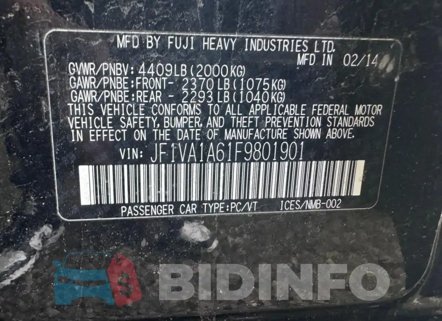 JF1VA1A61F9801901 Photo# 10
