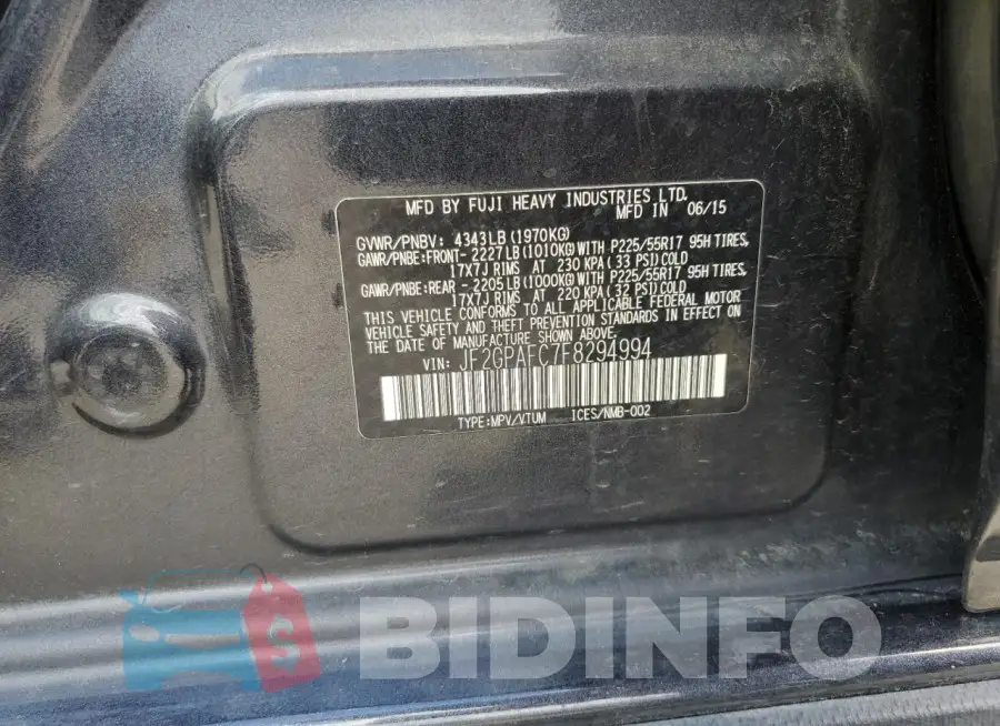 JF2GPAFC7F8294994 Photo# 12
