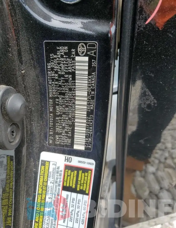 2T1BURHE3FC462911 Photo# 12