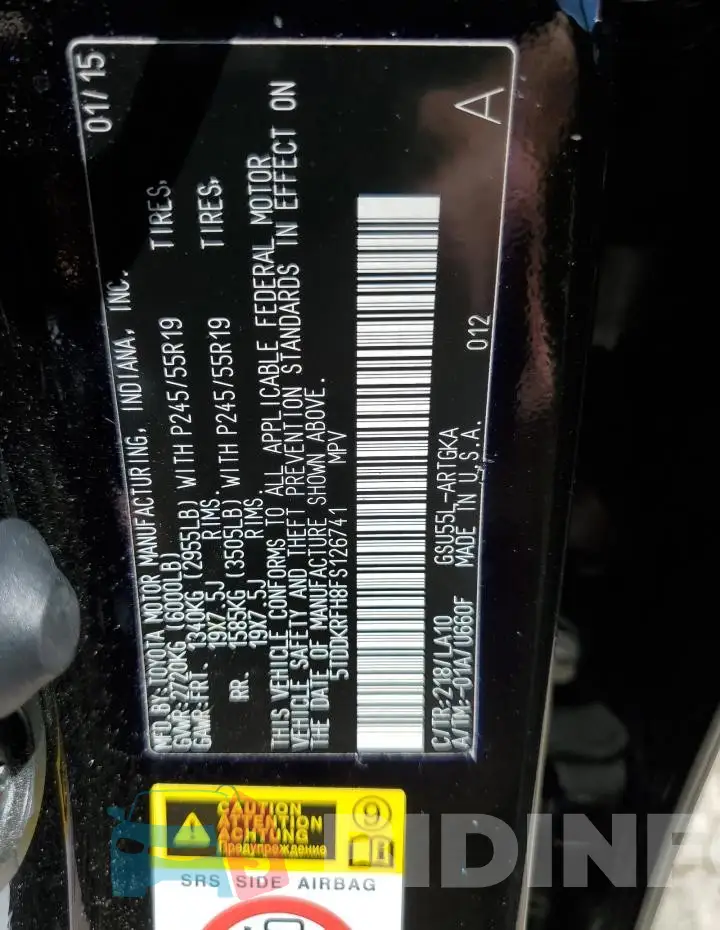 5TDDKRFH8FS126741 Photo# 13