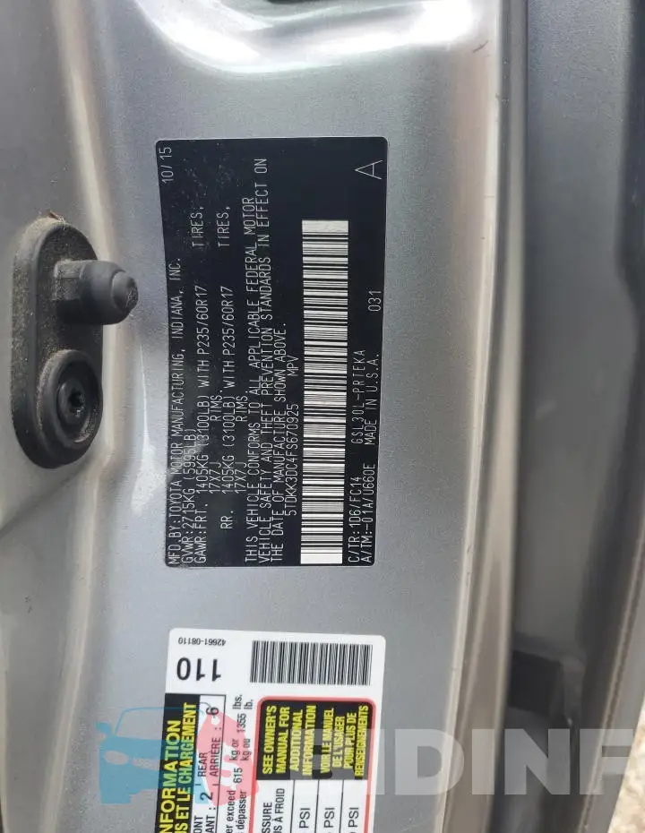5TDKK3DC4FS670925 Photo# 13