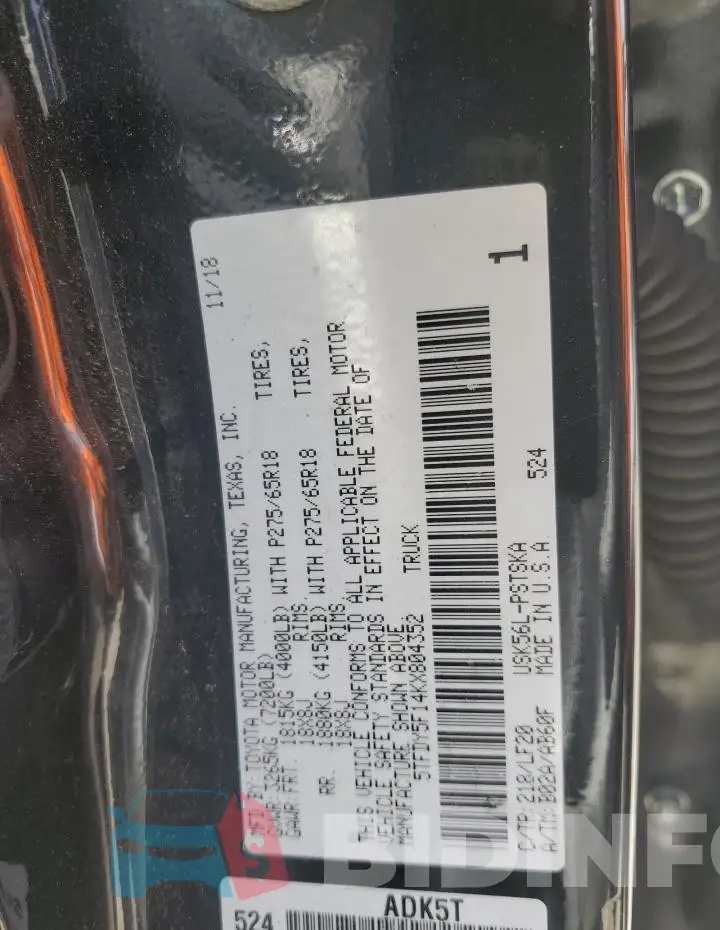 5TFDY5F14KX804352 Photo# 12
