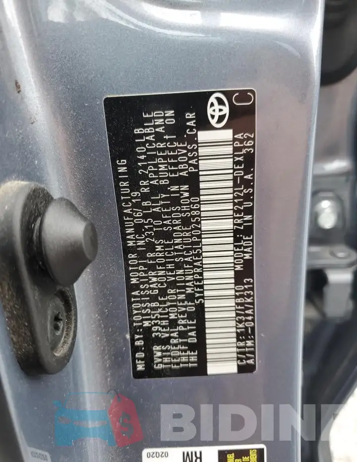 5YFEPRAE5LP025860 Photo# 12