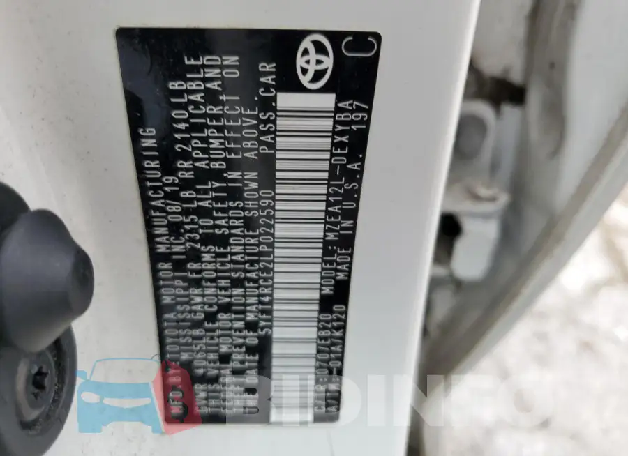 5YFT4RCE2LP022590 Photo# 12