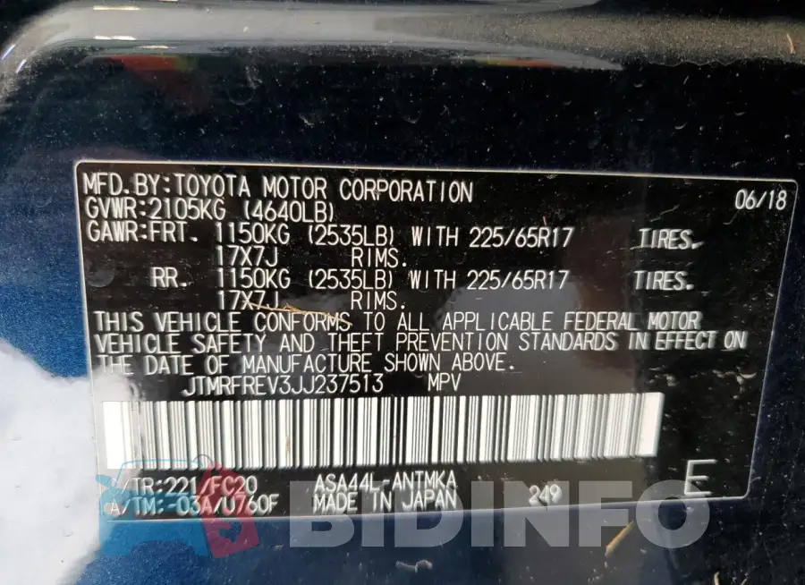 JTMRFREV3JJ237513 Photo# 13