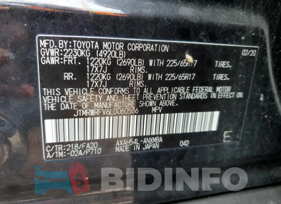 JTMRWRFV6LD060536 Photo# 13