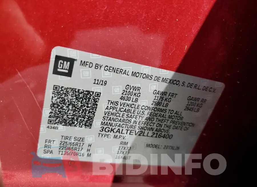 3GKALTEV2LL216400 Photo# 13
