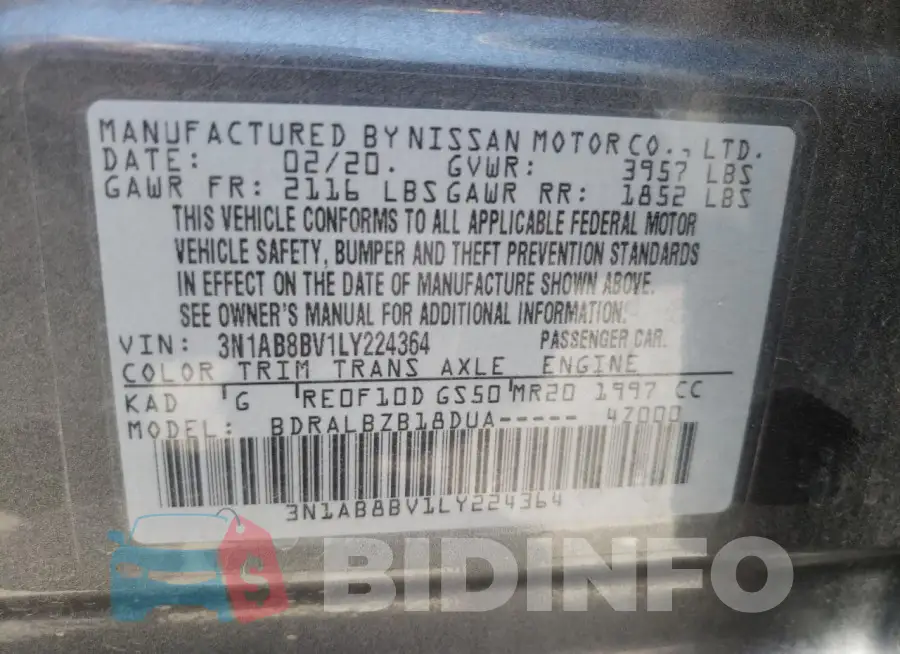 3N1AB8BV1LY224364 Photo# 12