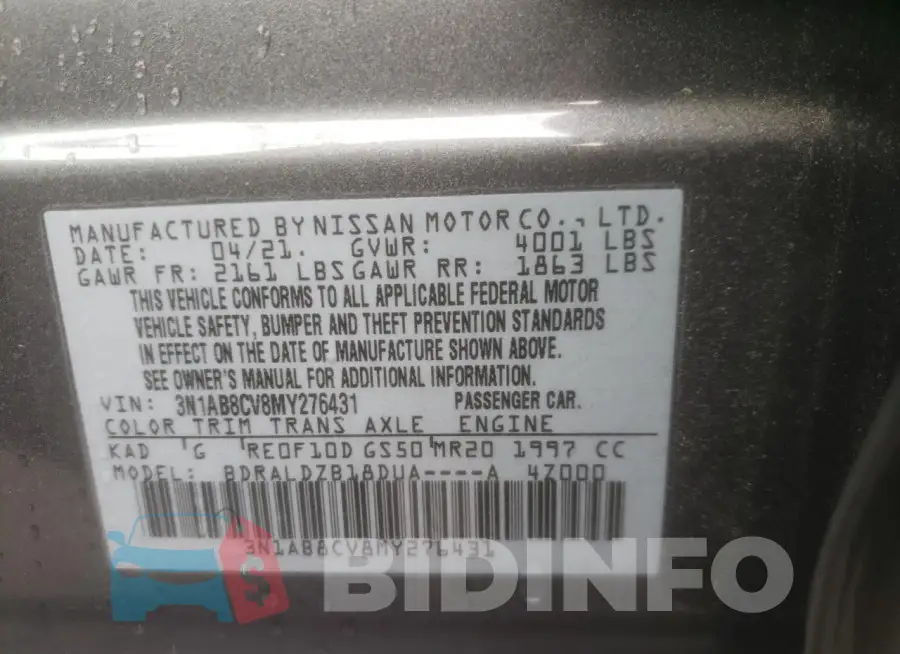 3N1AB8CV8MY276431 Photo# 12
