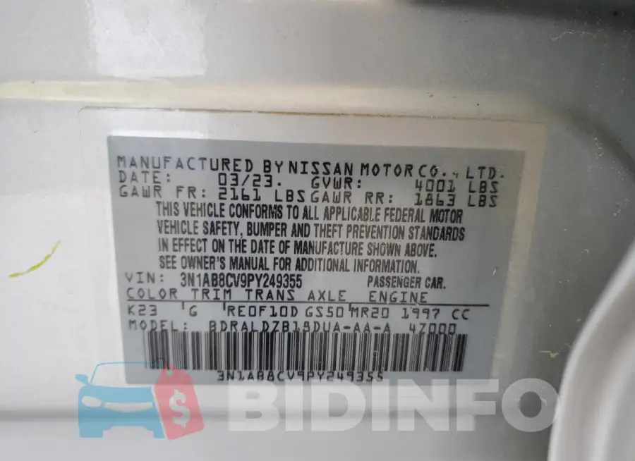 3N1AB8CV9PY249355 Photo# 13