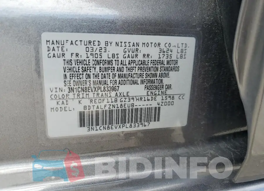 3N1CN8EVXPL833967 Photo# 12
