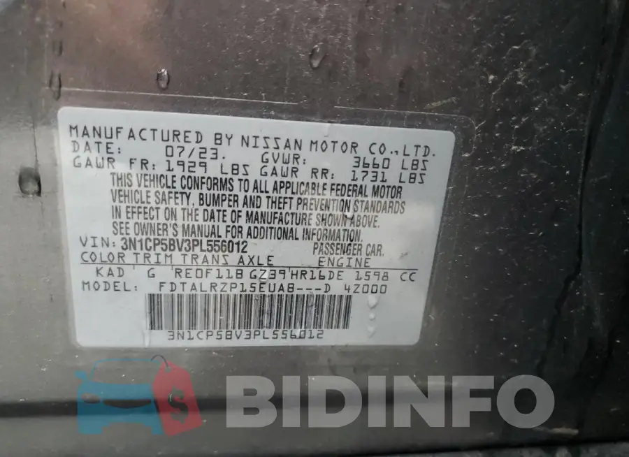 3N1CP5BV3PL556012 Photo# 12