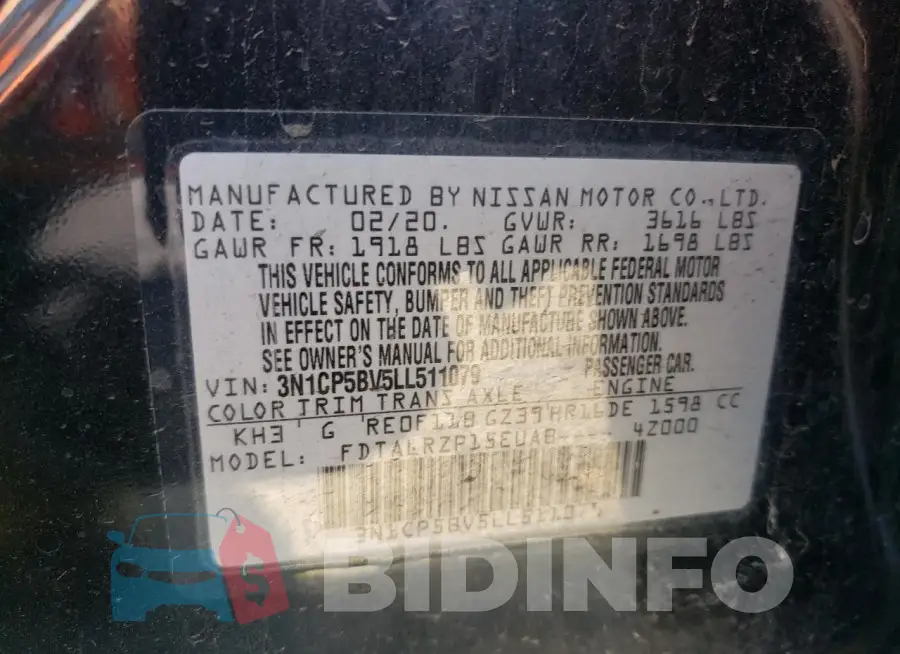 3N1CP5BV5LL511079 Photo# 12