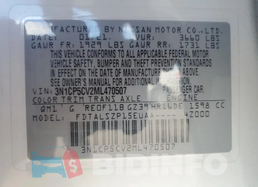 3N1CP5CV2ML470507 Photo# 12