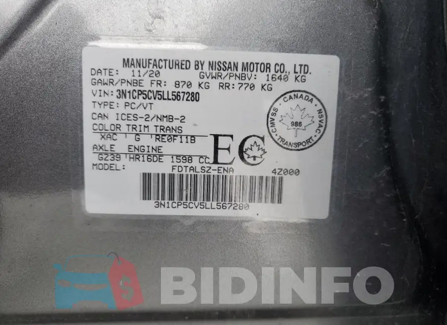 3N1CP5CV5LL567280 Photo# 12