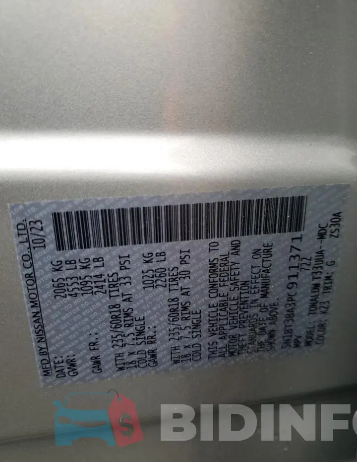 5N1BT3BA3PC911371 Photo# 14