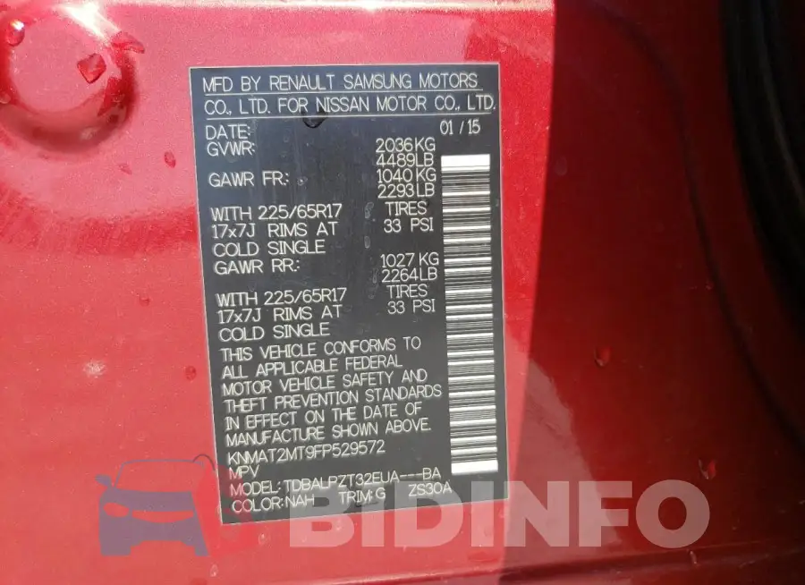 KNMAT2MT9FP529572 Photo# 14
