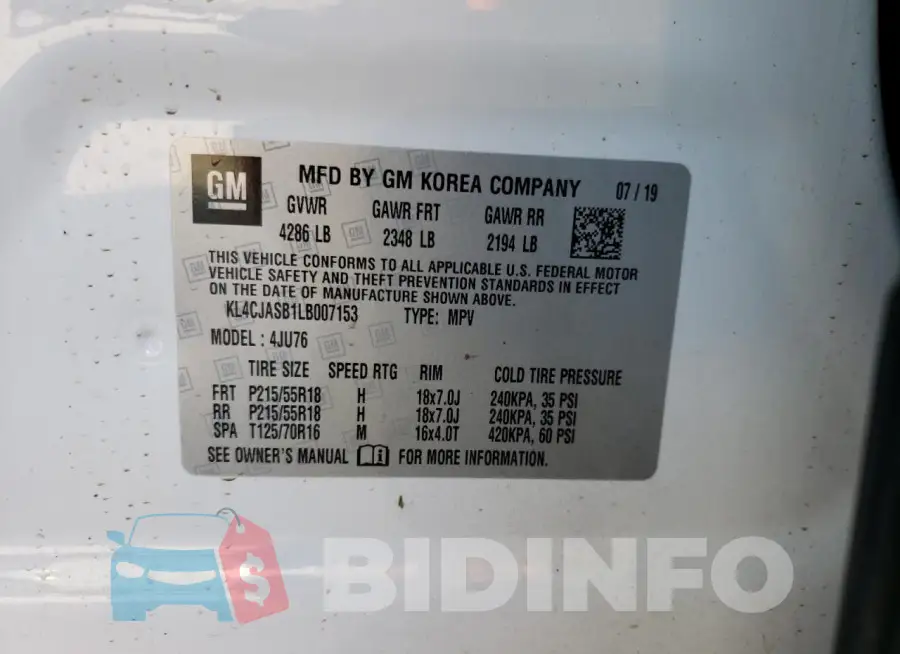 KL4CJASB1LB007153 Photo# 12