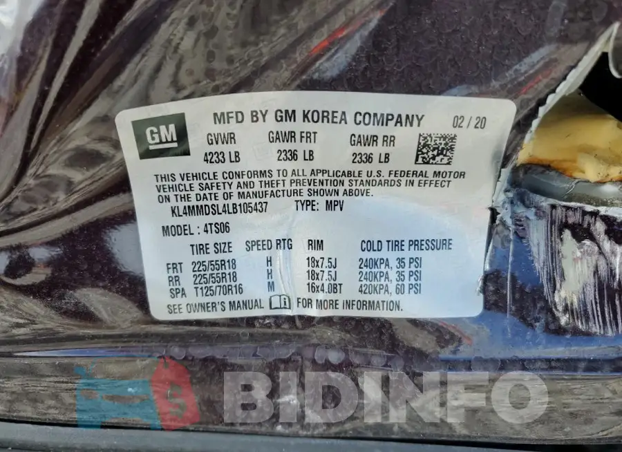KL4MMDSL4LB105437 Photo# 13