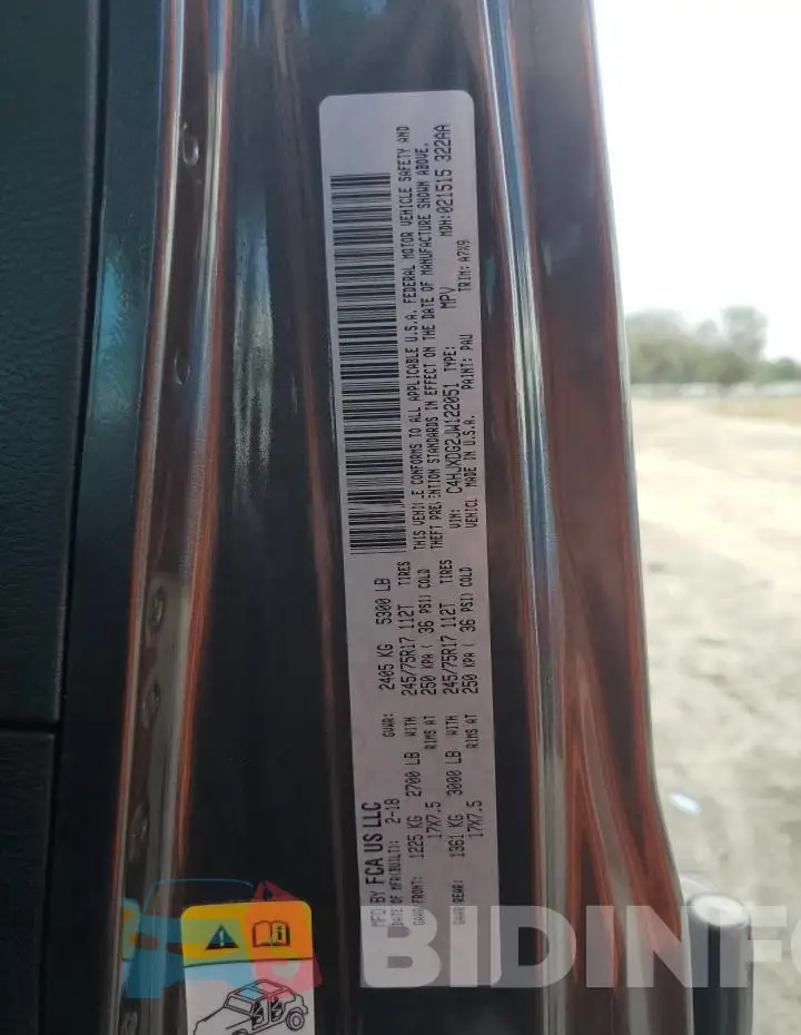 1C4HJXDG2JW122051 Photo# 12