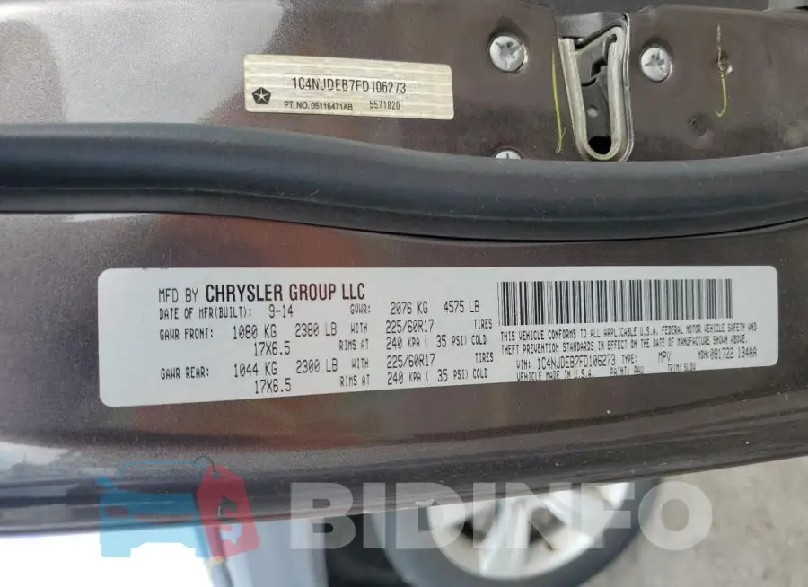 1C4NJDEB7FD106273 Photo# 12