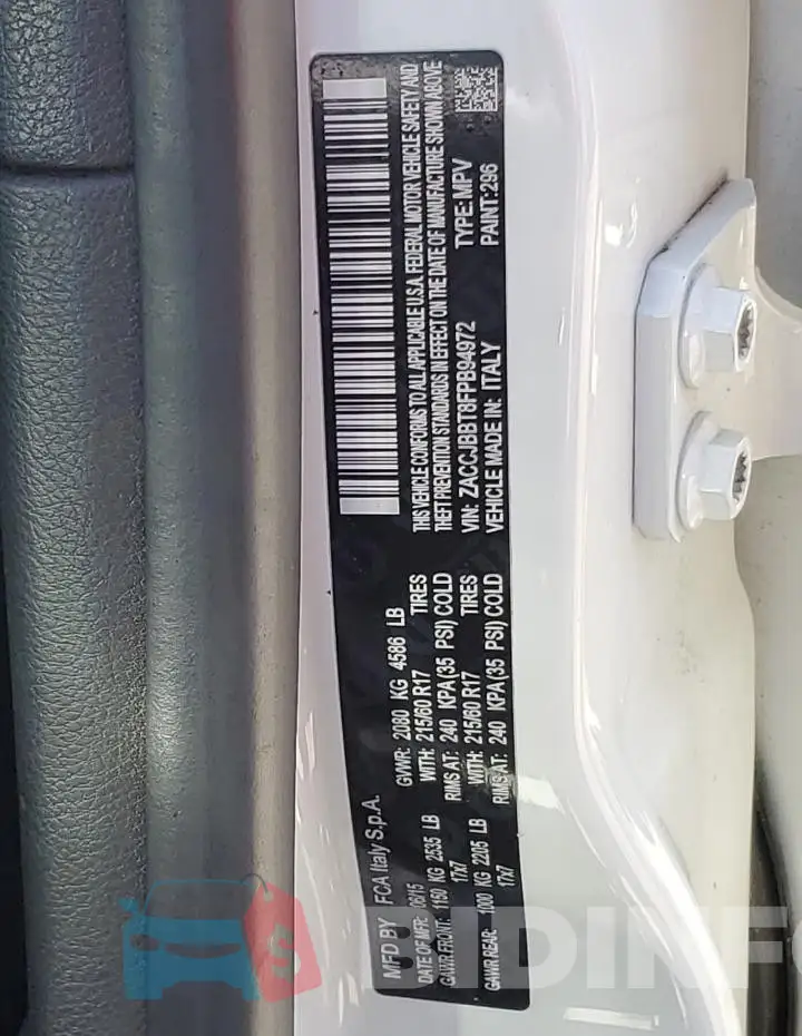 ZACCJBBT8FPB94972 Photo# 13