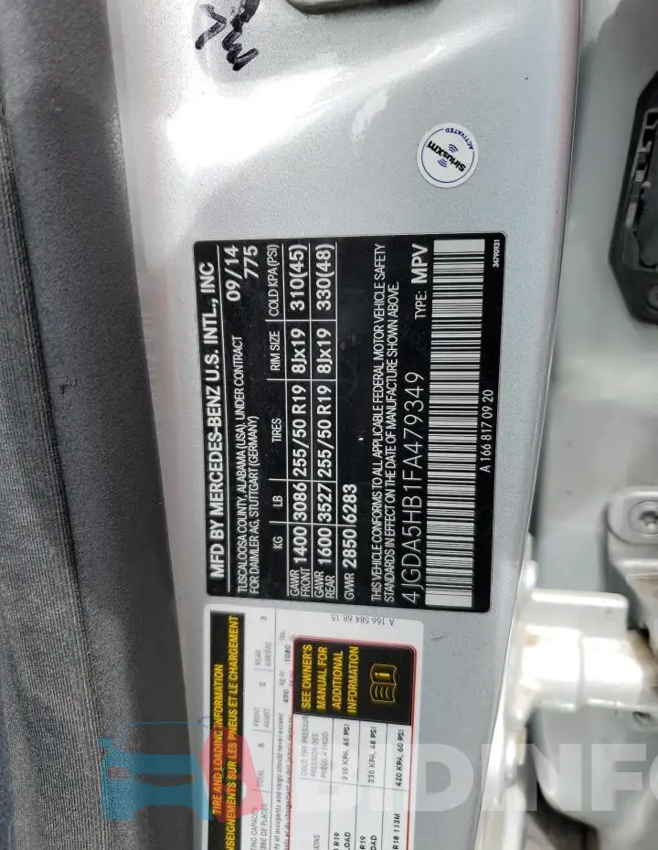 4JGDA5HB1FA479349 Photo# 13