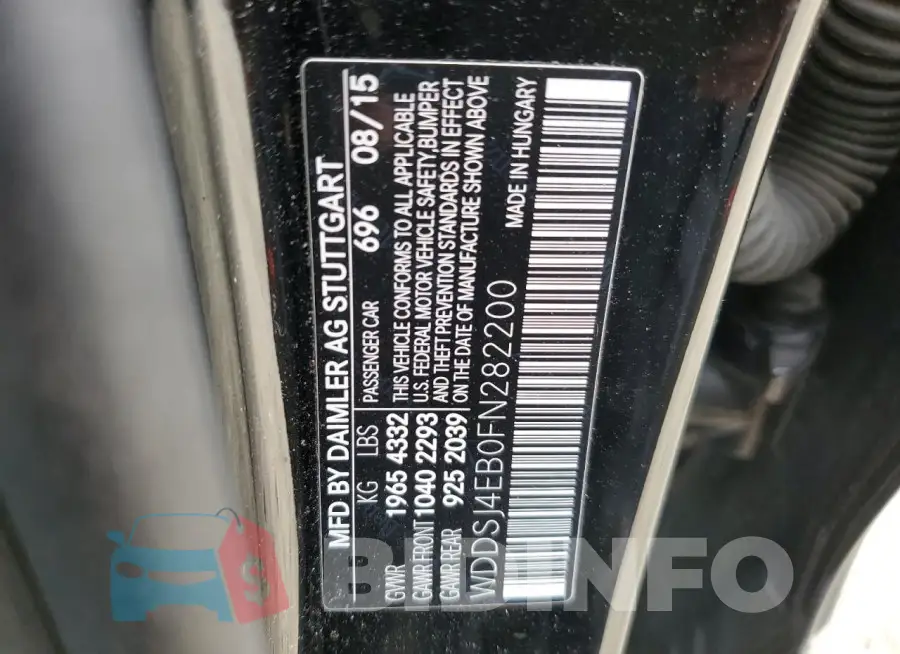 WDDSJ4EB0FN282200 Photo# 12