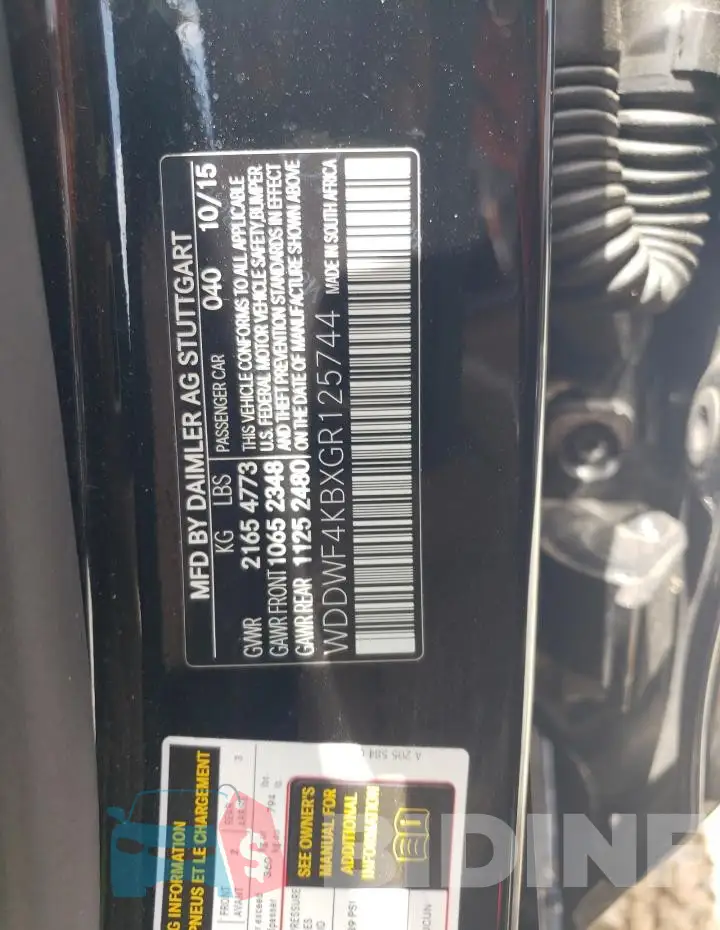 WDDWF4KBXGR125744 Photo# 12