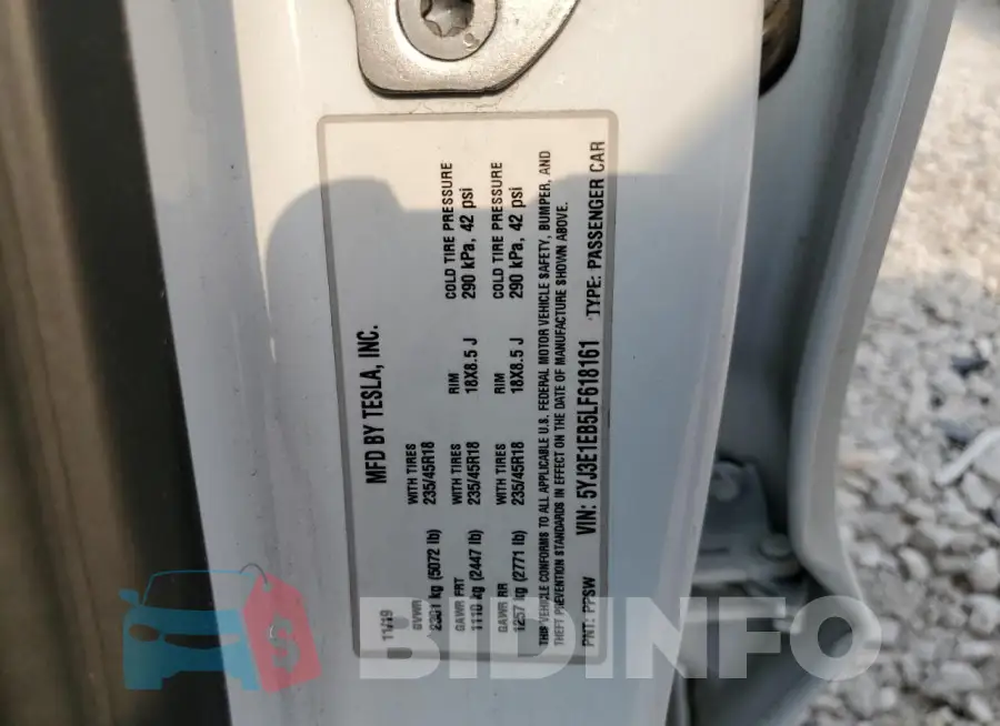5YJ3E1EB5LF618161 Photo# 13