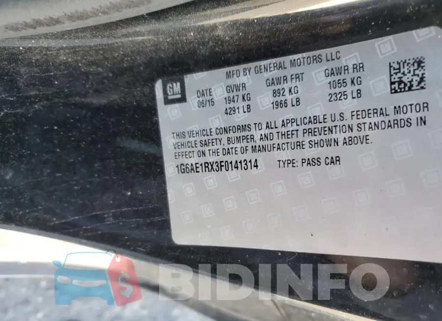 1G6AE1RX3F0141314 Photo# 12