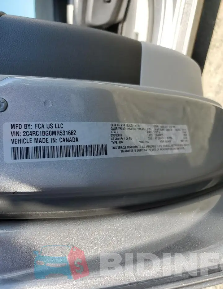 2C4RC1BG0MR531662 Photo# 13