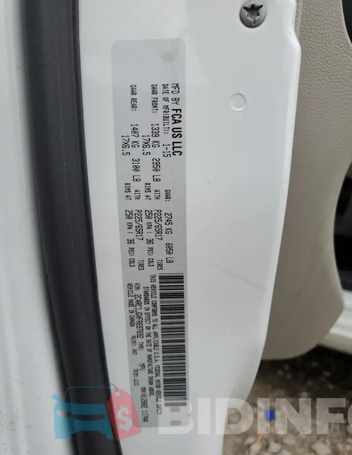 2C4RC1JGXFR697692 Photo# 13