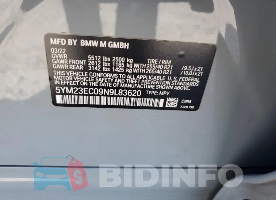 5YM23EC09N9L83620 Photo# 13