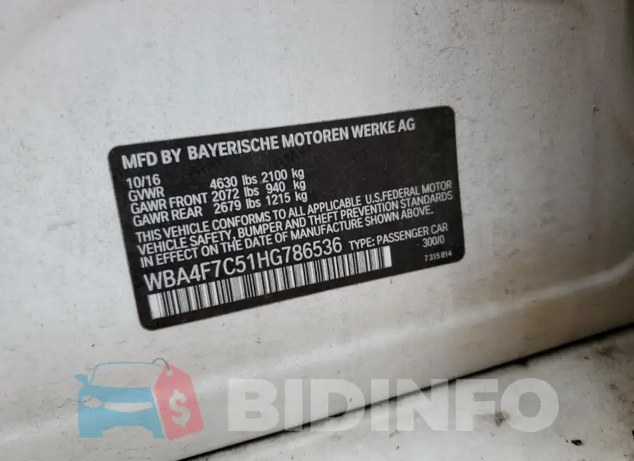WBA4F7C51HG786536 Photo# 12