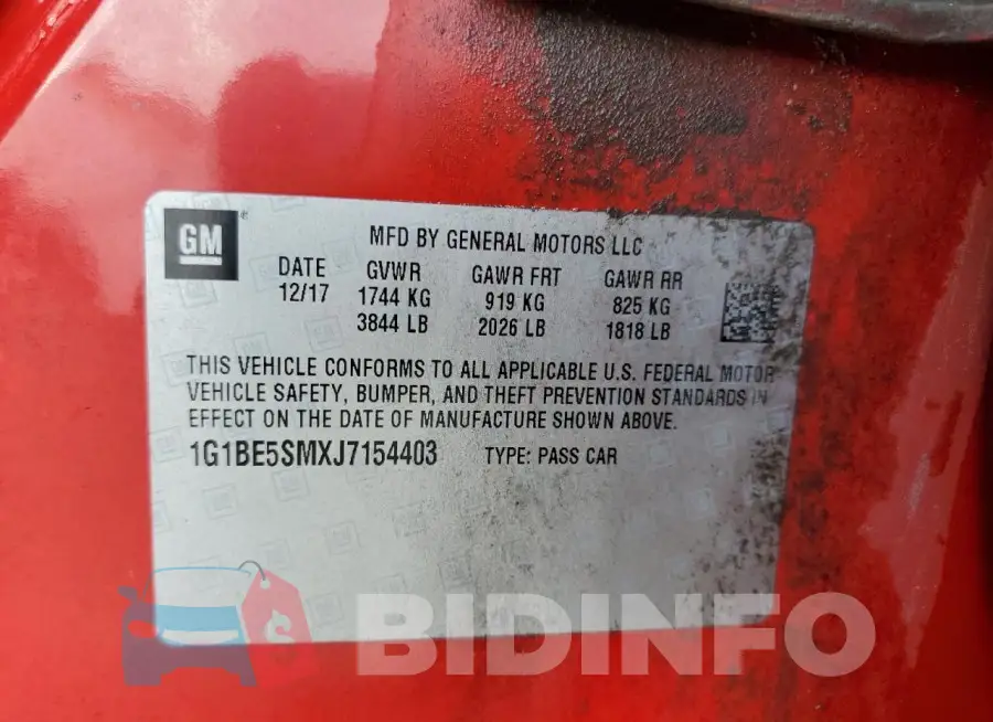 1G1BE5SMXJ7154403 Photo# 12