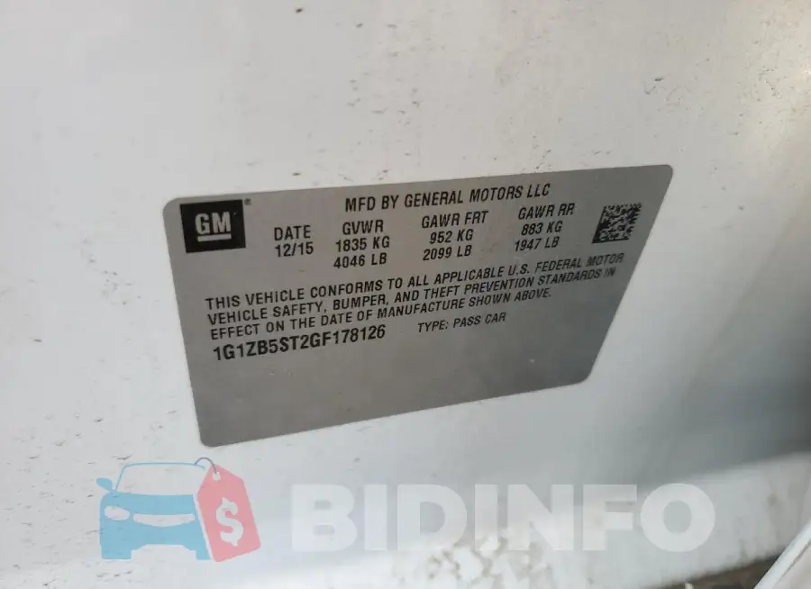 1G1ZB5ST2GF178126 Photo# 13
