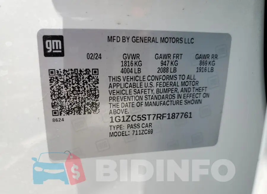 1G1ZC5ST7RF187761 Photo# 12