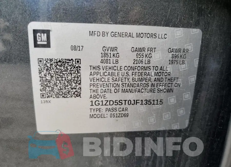 1G1ZD5ST0JF135115 Photo# 12