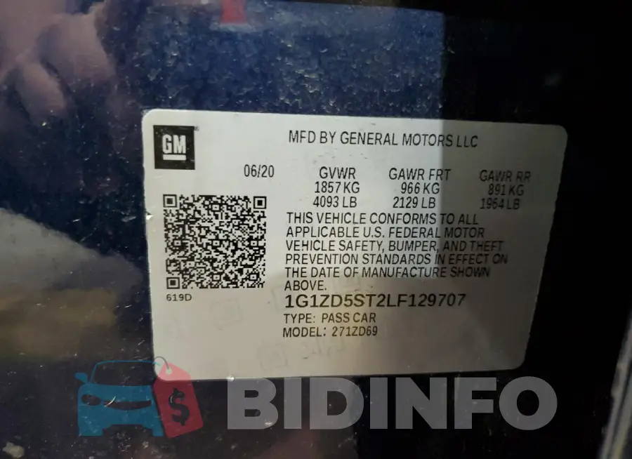 1G1ZD5ST2LF129707 Photo# 12