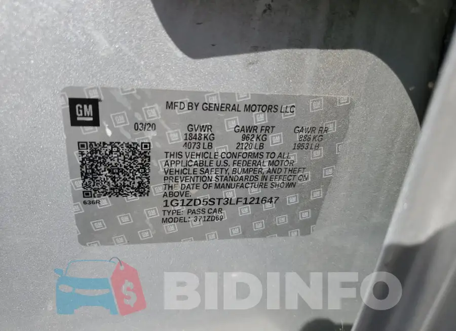 1G1ZD5ST3LF121647 Photo# 12