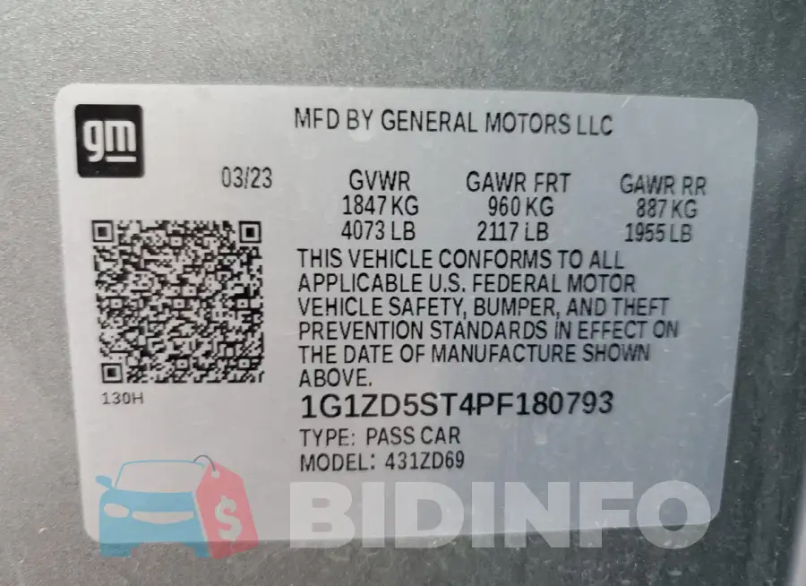 1G1ZD5ST4PF180793 Photo# 12