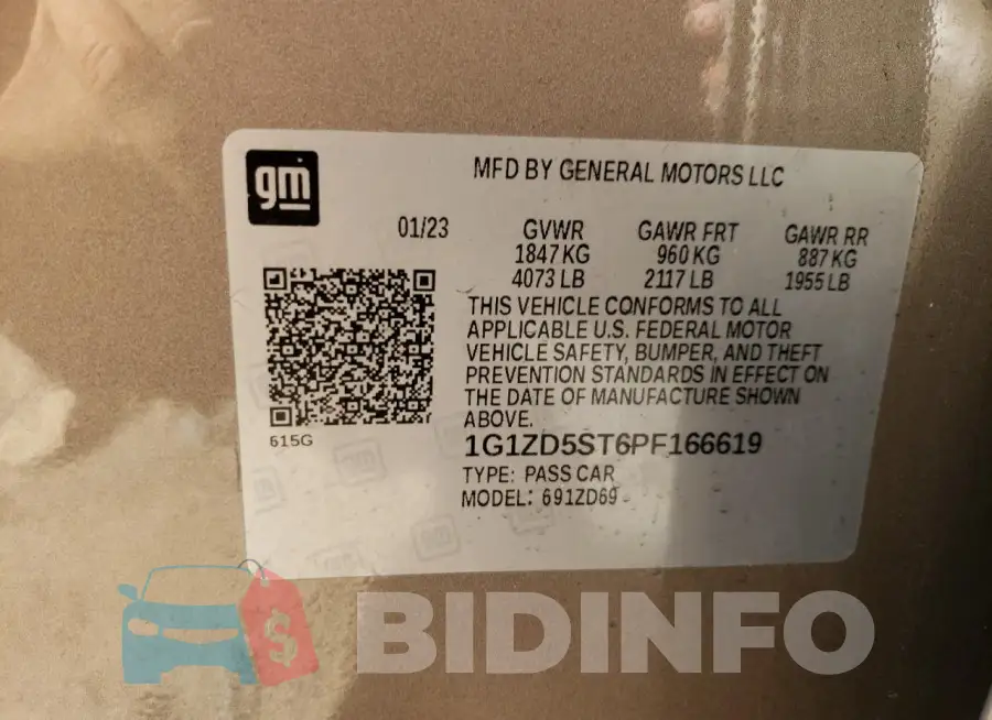 1G1ZD5ST6PF166619 Photo# 12
