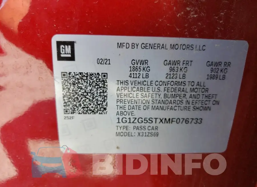 1G1ZG5STXMF076733 Photo# 12