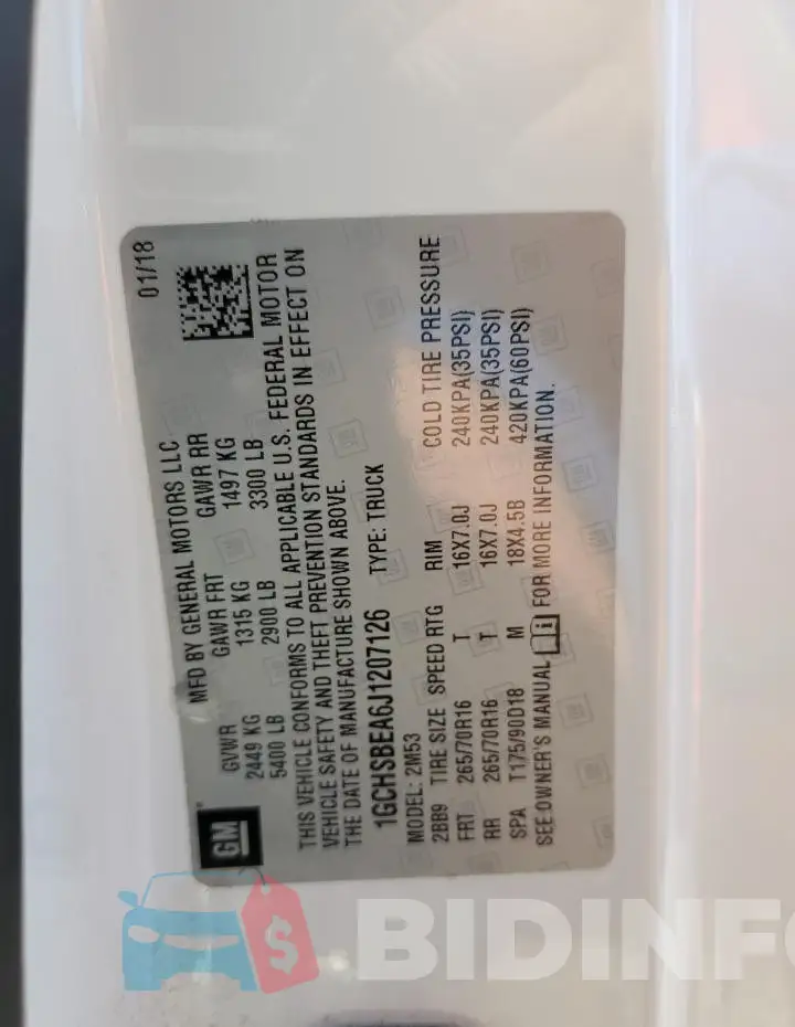 1GCHSBEA6J1207126 Photo# 12